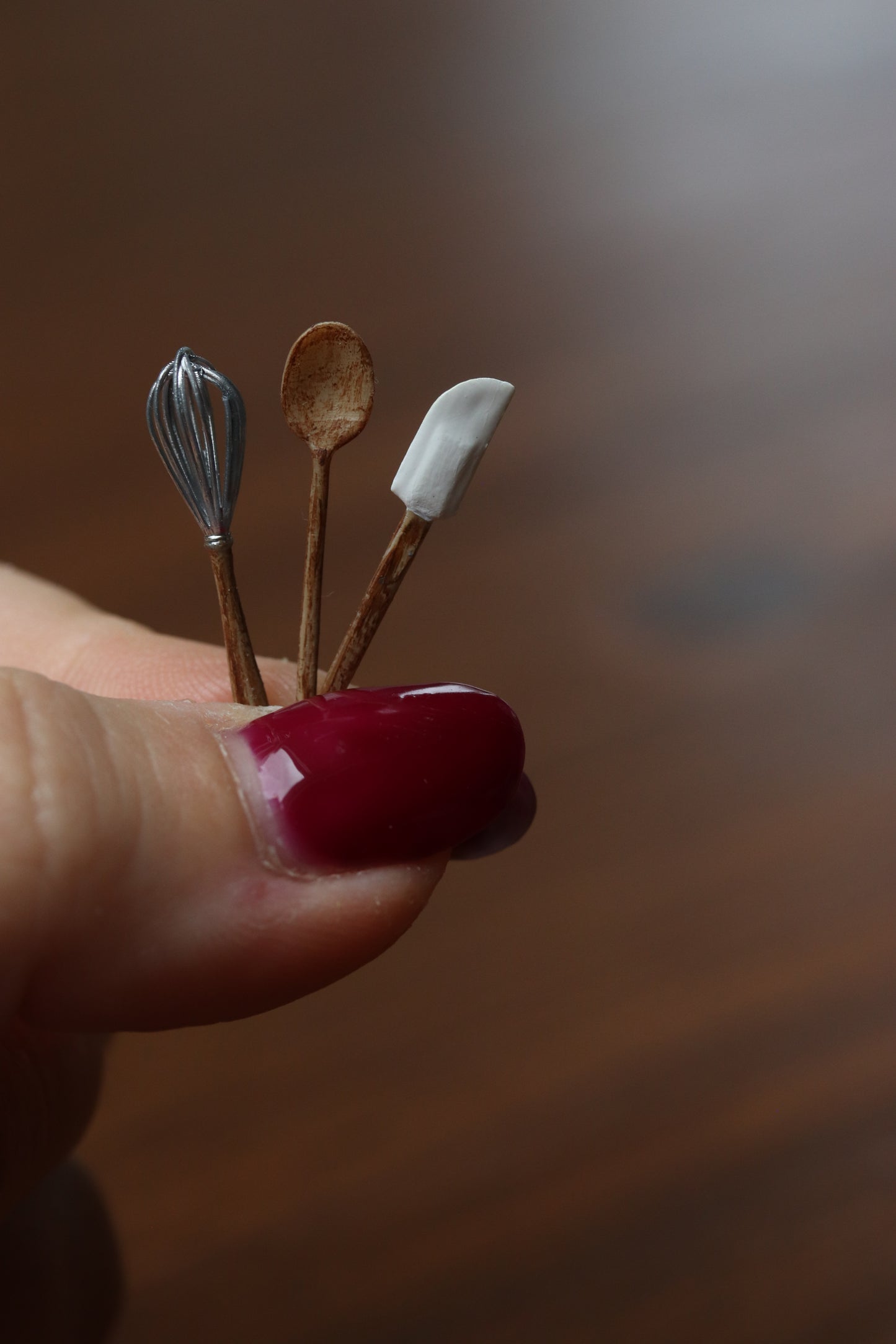 Baking set: whisk, wooden spoon, dough scraper