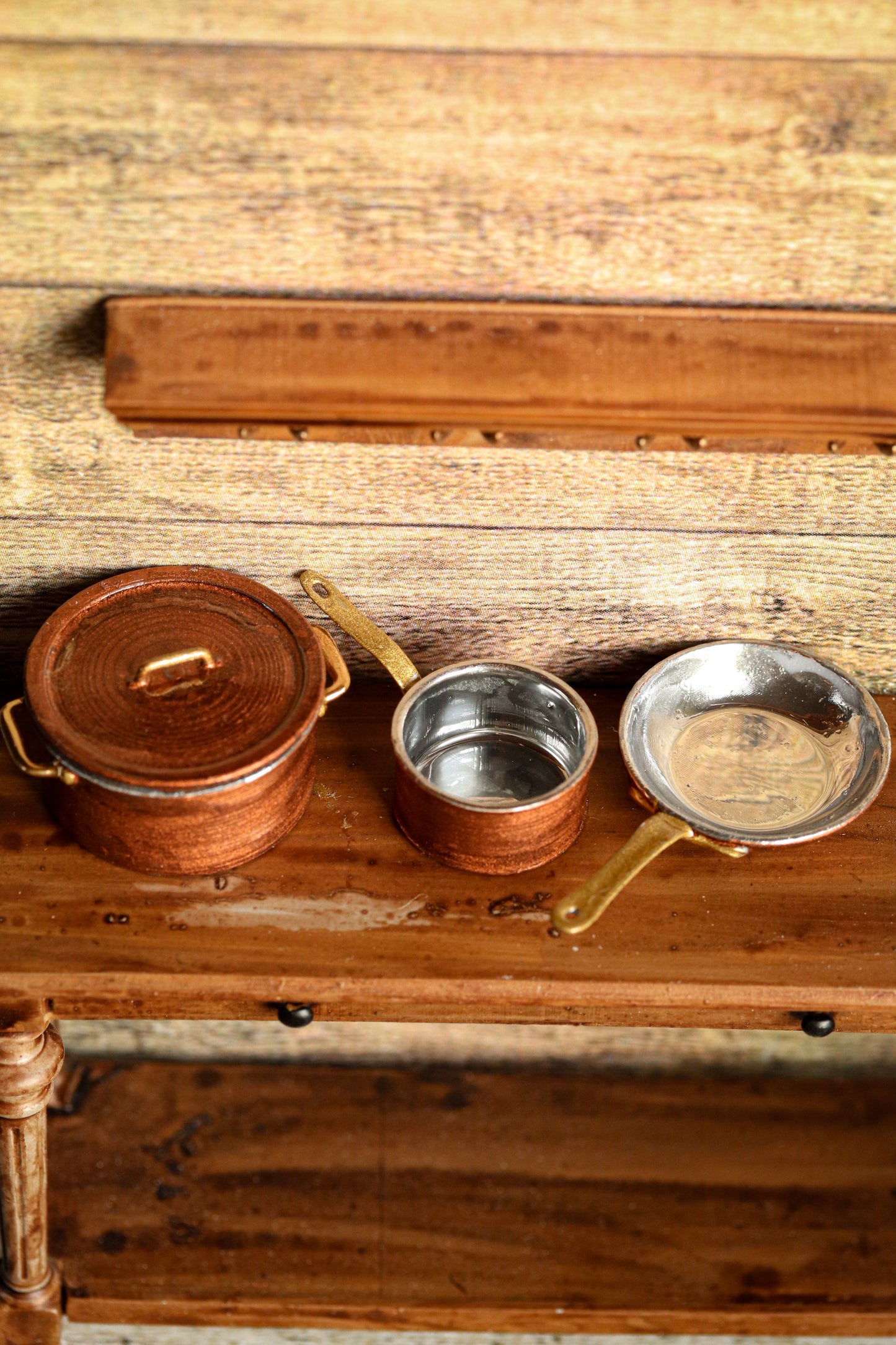 Kupfer Töpfe und Pfanne