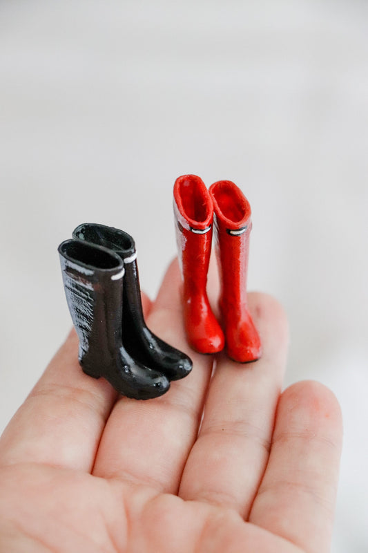 1:12 miniature dollhouse rubber boots 3d printed