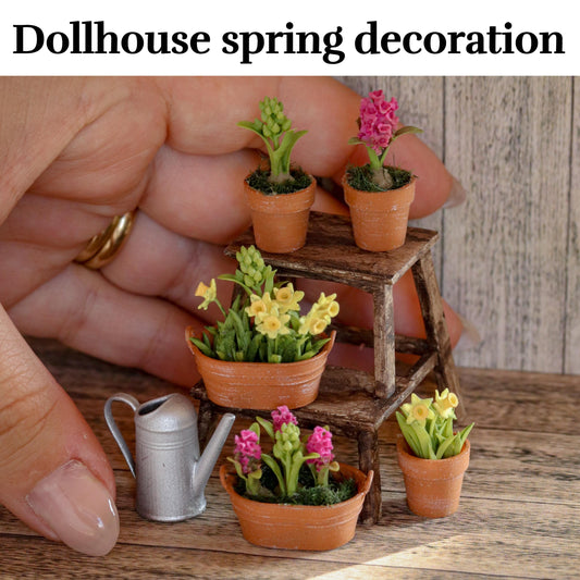 Dollhouse flowers and plants 1:12 miniature 3d printed lavender