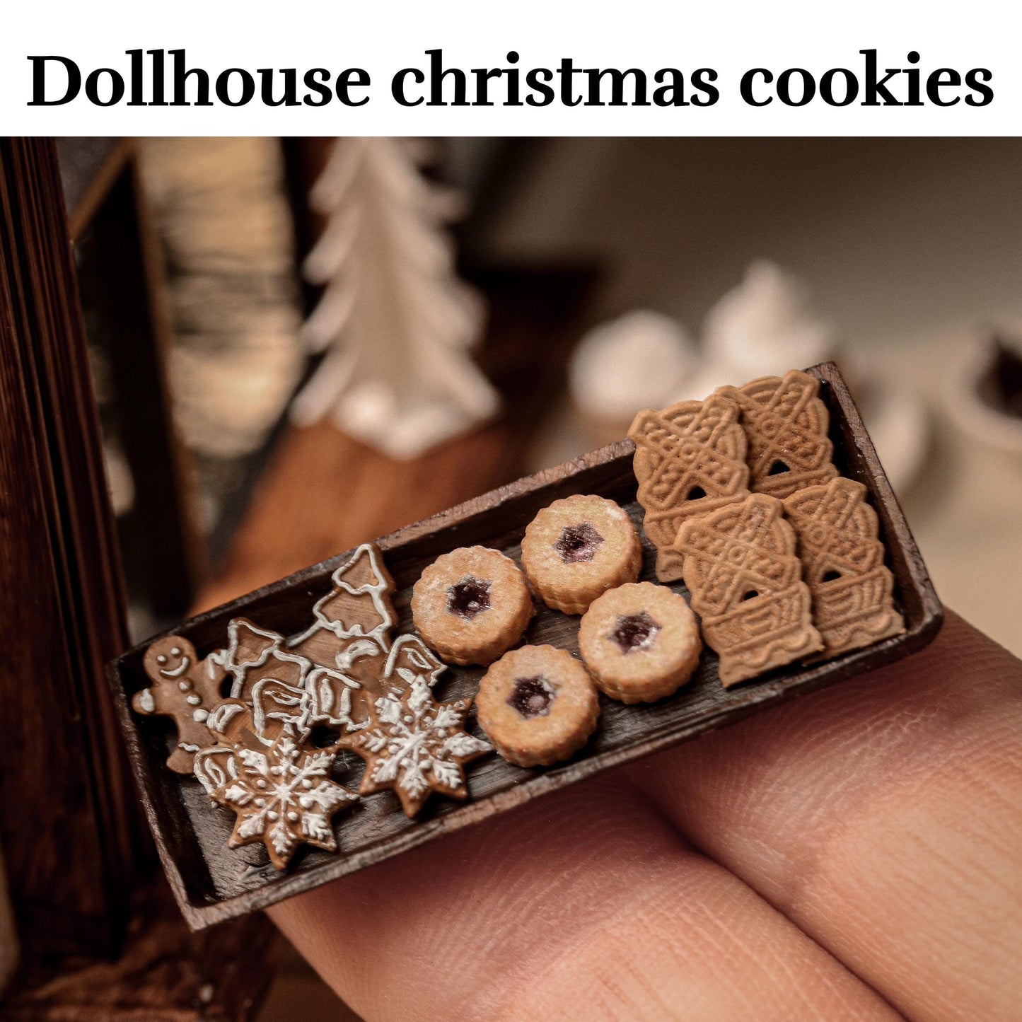 Dollhouse 4 speculoo christmas cookies 1:12 miniature