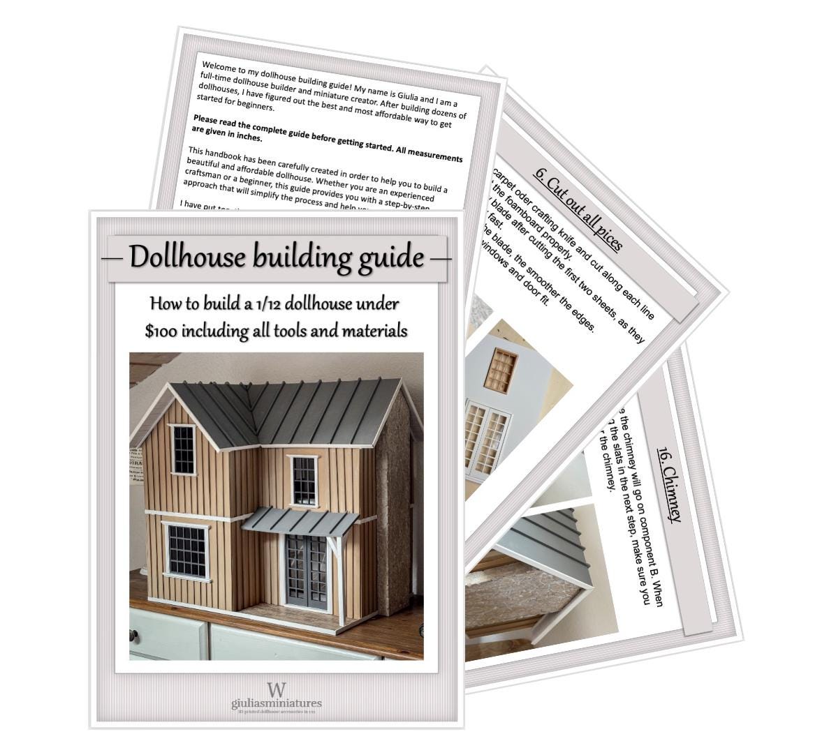 Dollhouse building guide: How to build a 1|12 dollhouse under 100 dollar including all tools and materials