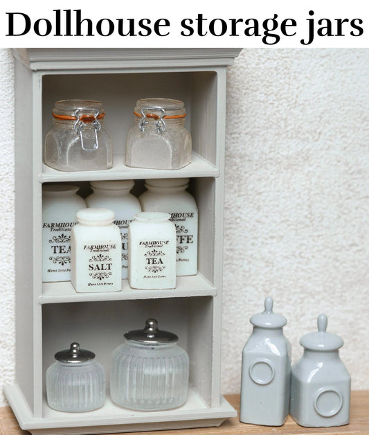 Dollhouse storage jars 1:12 miniature 3d printed