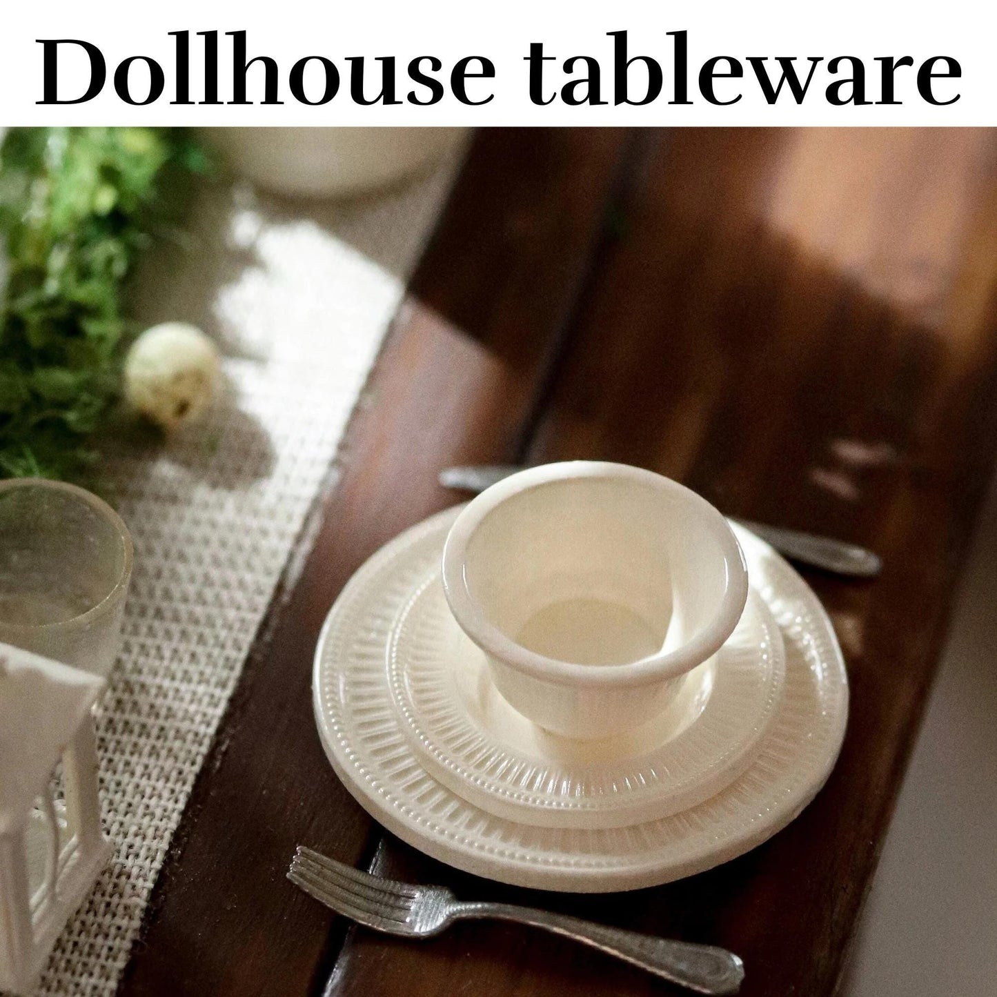 Dollhouse dishes 1:12 miniature tableware set Medina